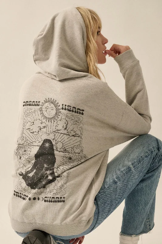 Cosmic Soul Vintage-Print Graphic Hoodie Women’s Zip-up Hoodies