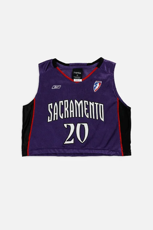 Rework Sacramento Monarchs NBA Crop Jersey - XS Colorblock Hoodie Sweatshirt