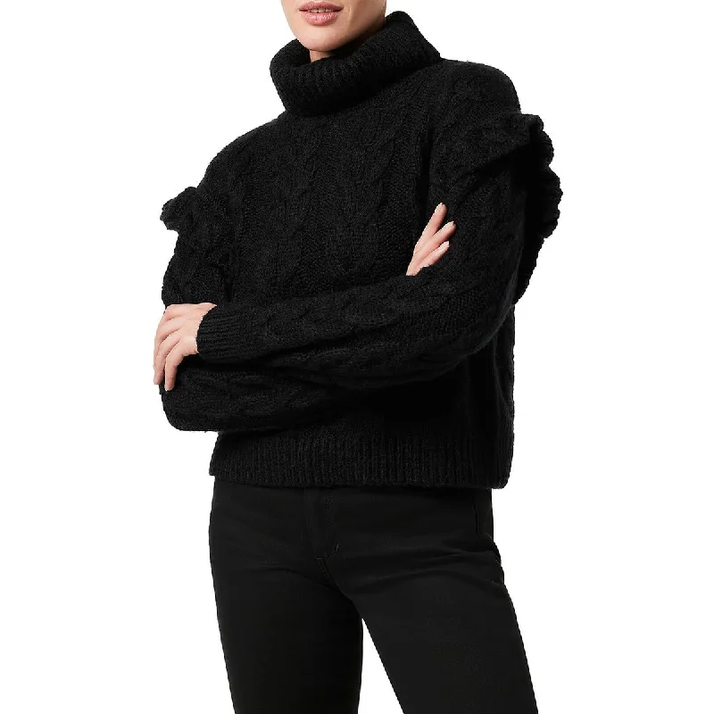 Adeline Womens Cable Knit Long Sleeve Turtleneck Sweater Boho-style sweaters