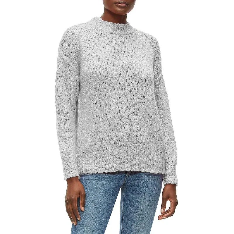 Womens Heathered Pullover Crewneck Sweater Best sweaters for cold weather