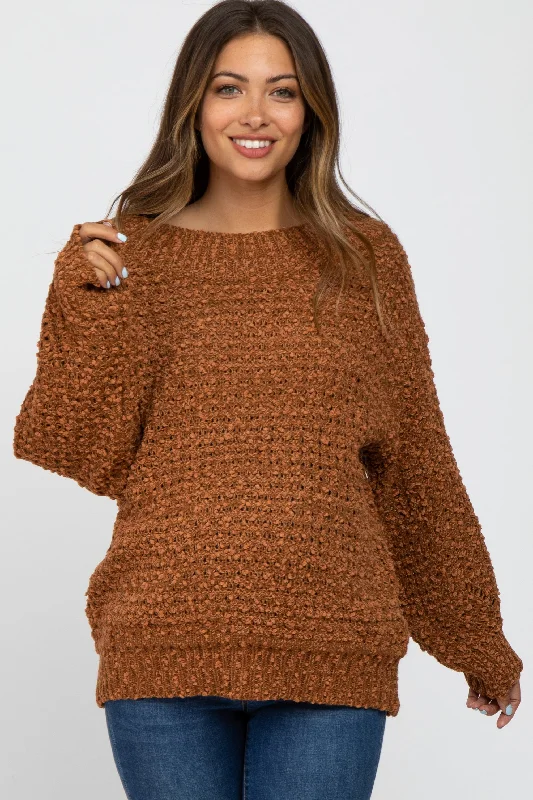 Camel Chunky Knit Maternity Sweater Budget-friendly sweaters