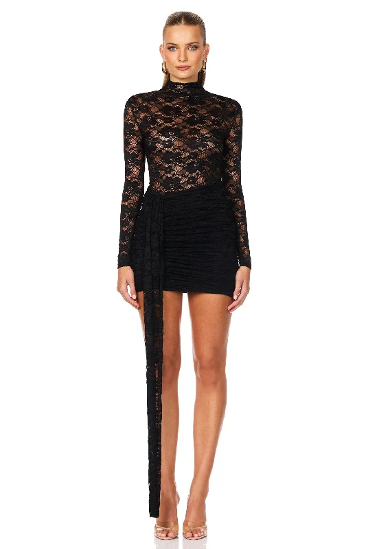 Lene Lace LS Mini Designer mini dresses