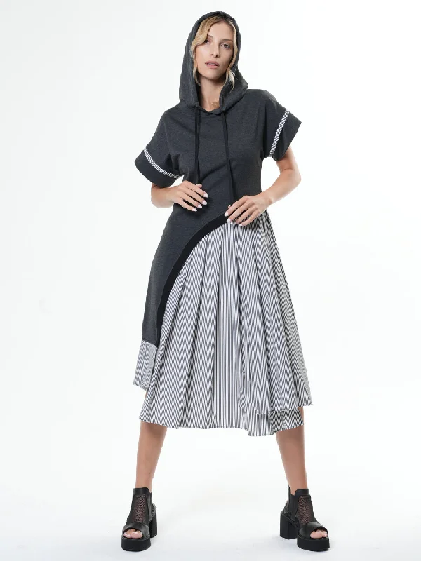 Extravagant Midi Hooded Dress Holiday midi dresses