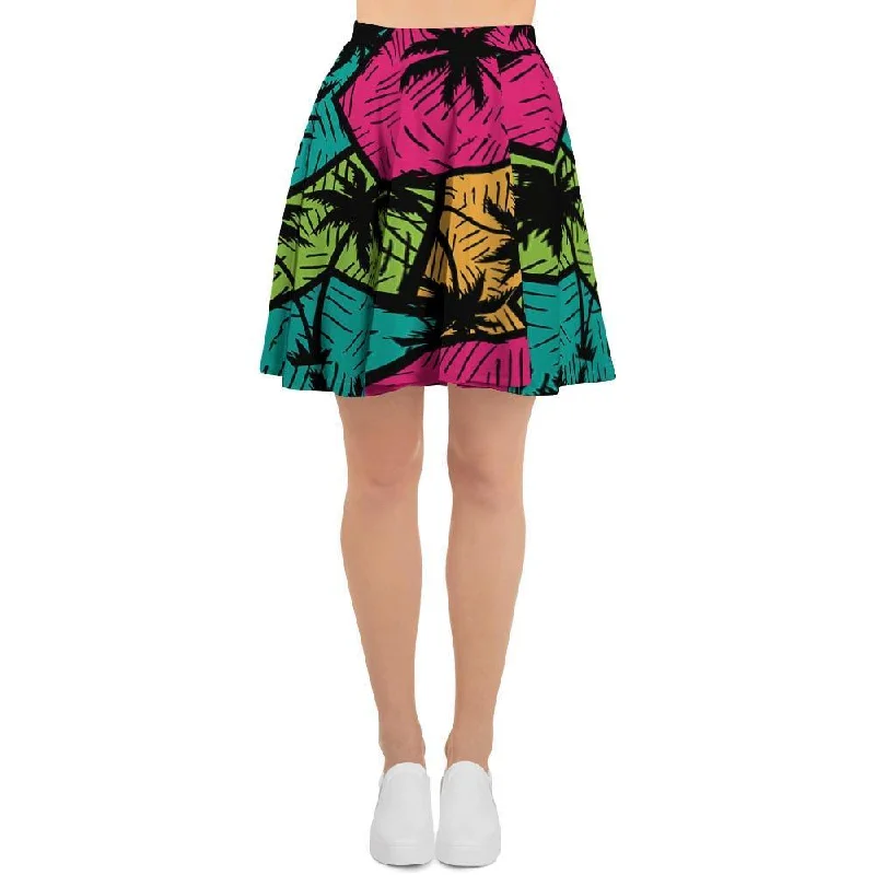 Palm Leaf Hawaiian Print Pattern Women's Skirt Office unclassified skirts