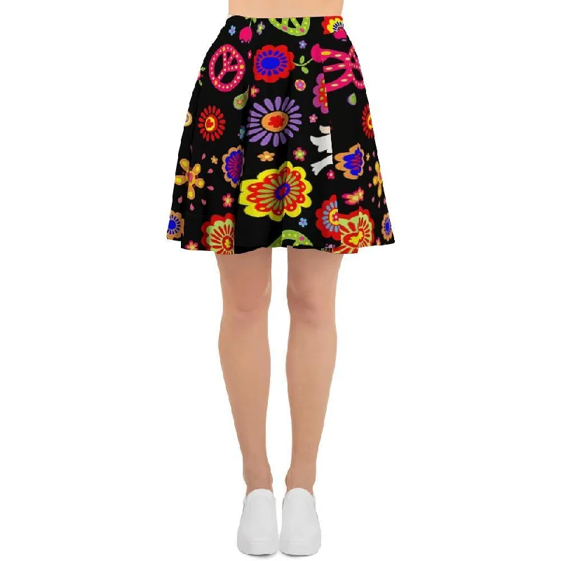 Peace Sign Hippie Women's Skirt Casual unclassified skirts