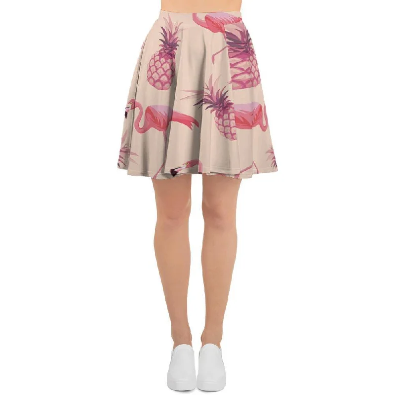 Pineapple Flamingo Print Women's Skirt Party unclassified skirts