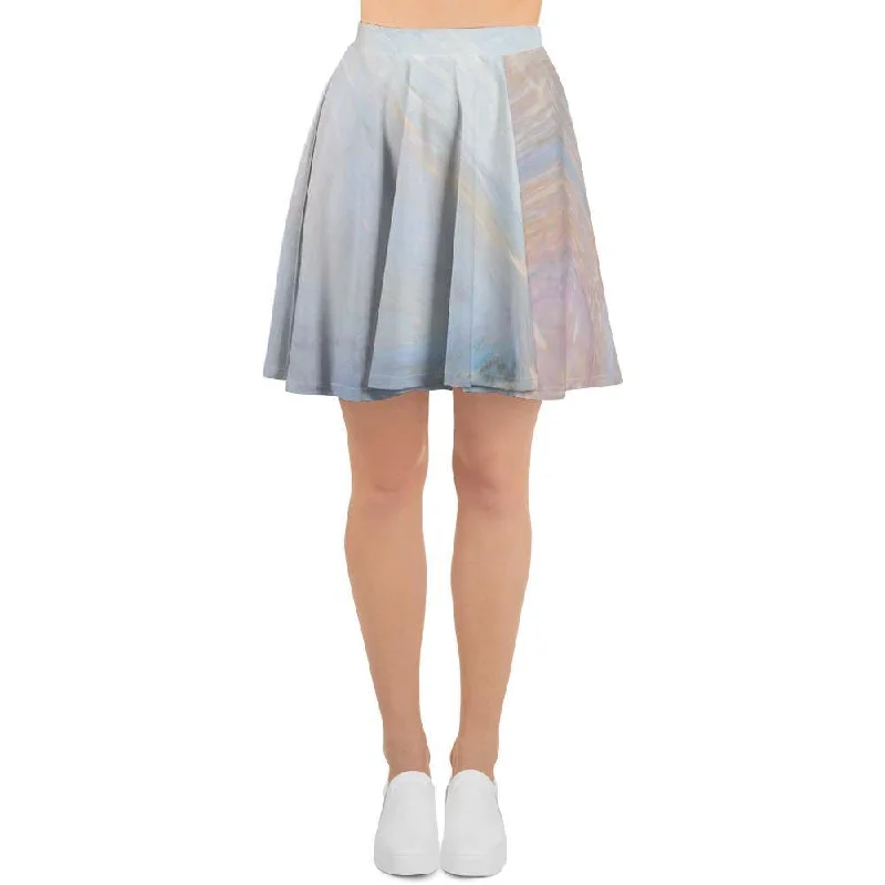 Pink Beige Marble Women's Skirt Fashionable unclassified skirts