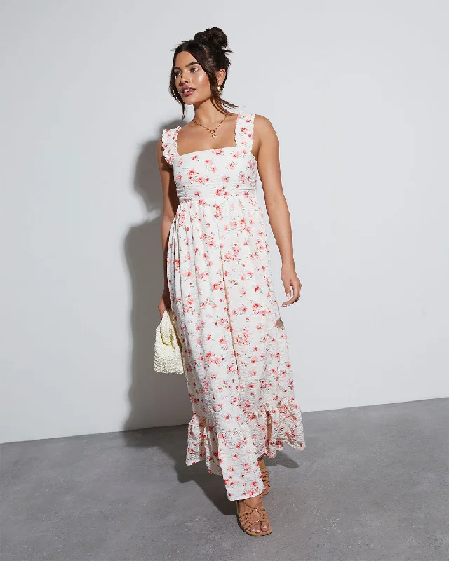 Cottagecore Floral Maxi Dress Holiday maxi dresses