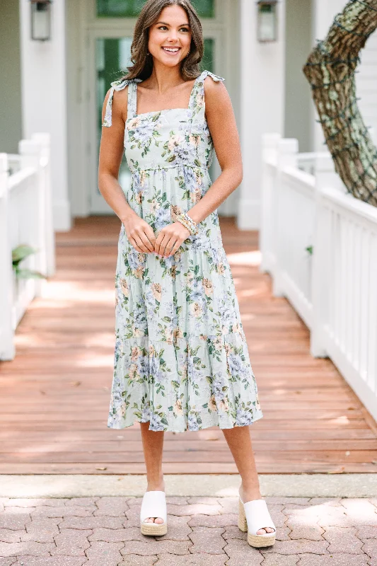 Get Ready Mint Green Floral Maxi Dress Graduation maxi dresses