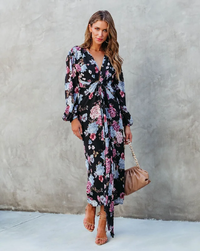 Holley Floral Twist Front Maxi Dress Urban Outfitters maxi dresses