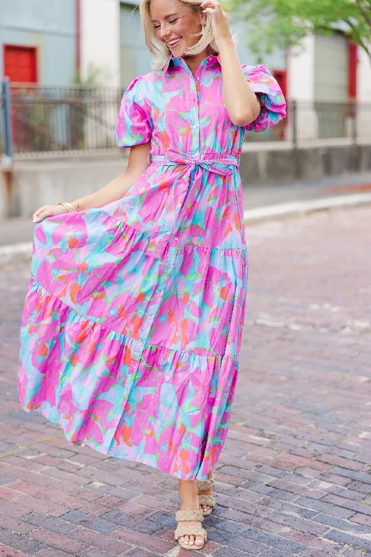 It's Your Choice Pink Floral Maxi Dress Summer maxi dresses