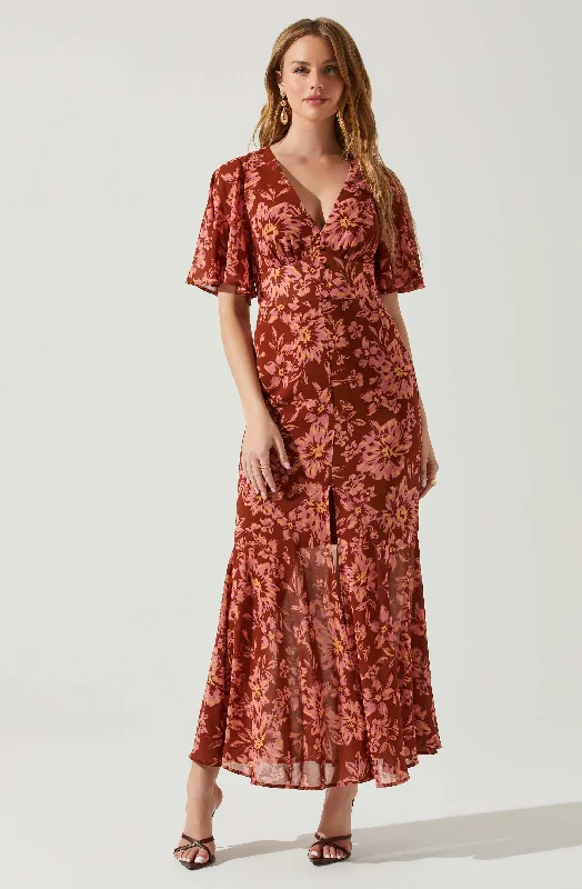 Kenzie Floral Maxi Dress Chiffon maxi dresses