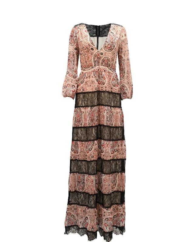 Printed Long Sleeve Maxi Dress Party maxi dresses