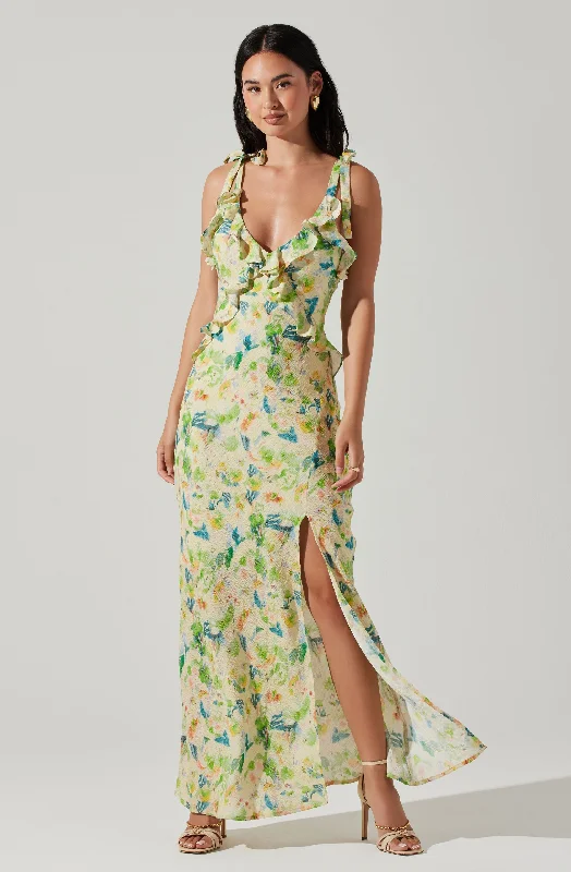 Sorbae Floral Maxi Dress Strapless maxi dresses