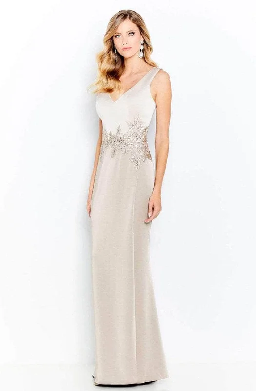 Cameron Blake - Deep V-Neck Satin Evening Dress 120611 Winter party dresses