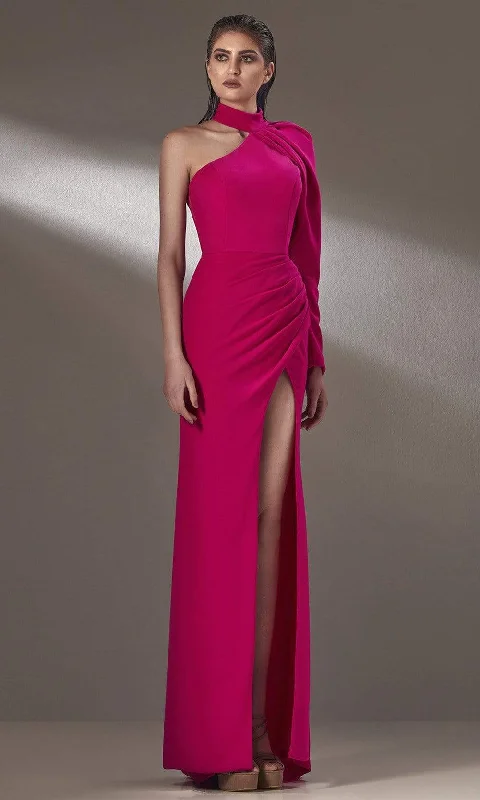 MNM Couture - K3892 High Neck Sheath Evening Dress Silk party dresses