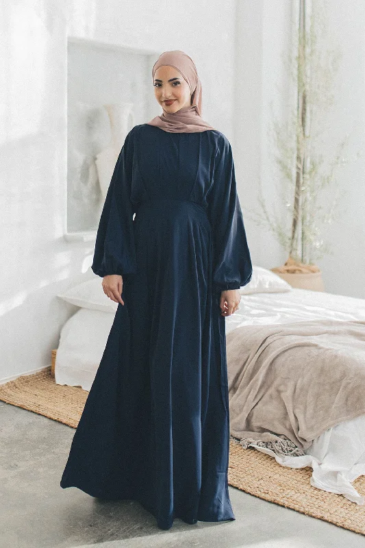 Arya Soft Batwing Dress- Navy Blue Preppy unclassified dresses