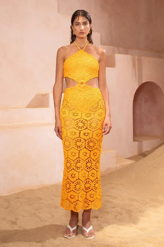 Barbados Dress - Saffron Tulle unclassified dresses