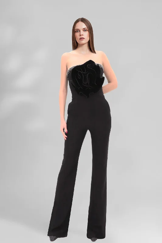 Beaded velvet jumpsuit Formal unclassified dresses