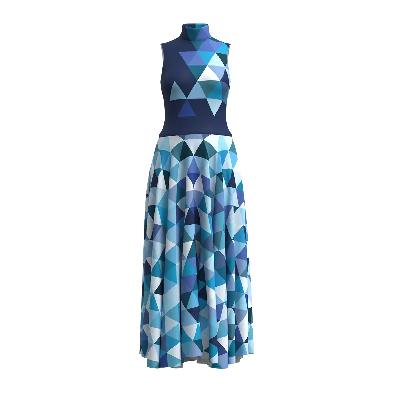 Blue Triangle Dress Embroidered unclassified dresses