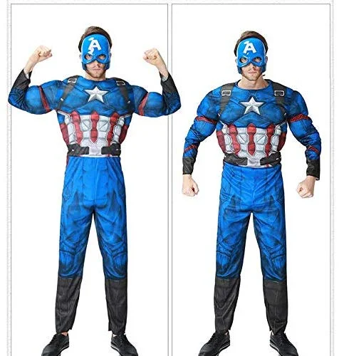 Captain America Muscle costume Adult Ruffled unclassified dresses