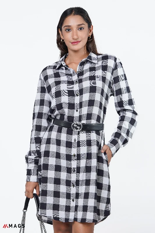 Checkered Elegance Dress Elegant unclassified dresses