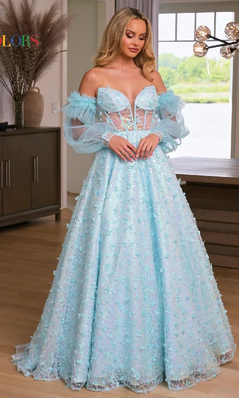 3D Butterfly Formal Ball Gown 3226 with Sleeves Spring unclassified dresses