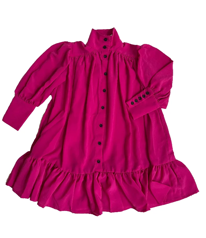 UNLABEL FW23 Triumph Dress with Buttons in Fuchsia Holiday unclassified dresses