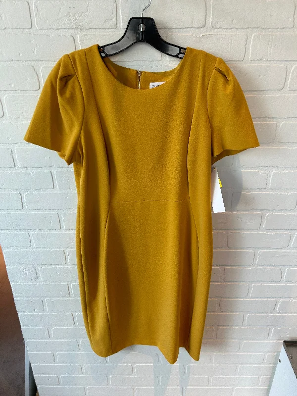 Dress Work By Calvin Klein In Yellow, Size: Xl A-line unclassified dresses