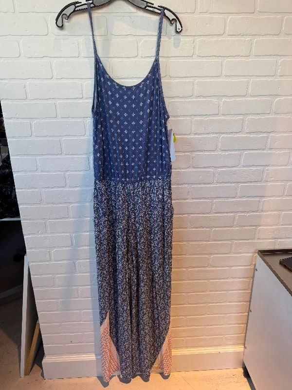 Jumpsuit By Matilda Jane In Blue & White, Size: M Dark color unclassified dresses