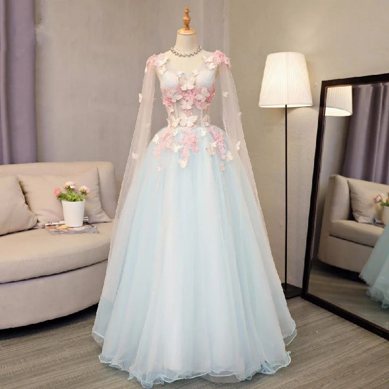 Lovely Light Blue A-line Floor Length Formal Dress, Sweet 16 Gowns Summer unclassified dresses