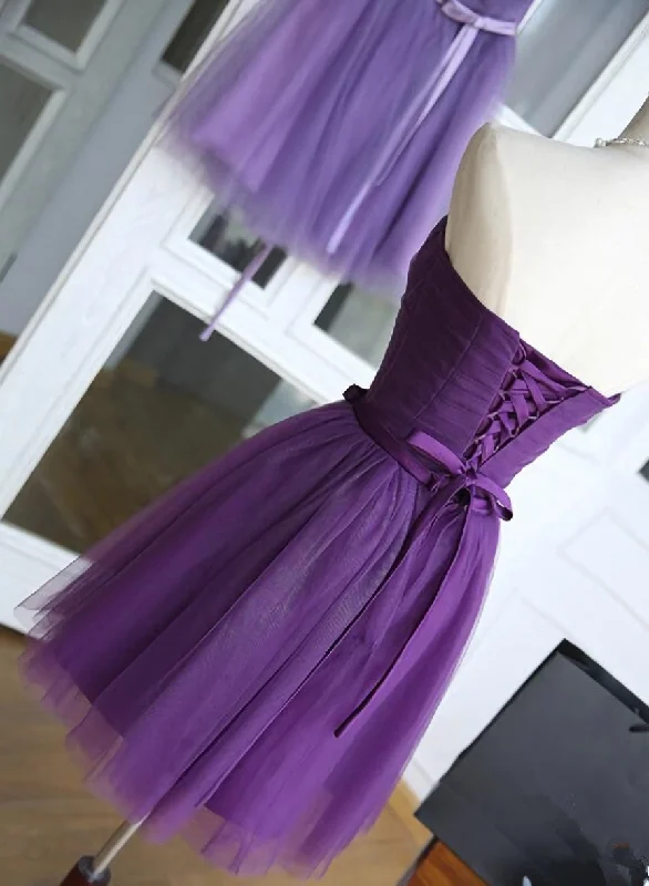 Lovely Purple Homecoming Dress , Cute Formal Dress Monochrome unclassified dresses