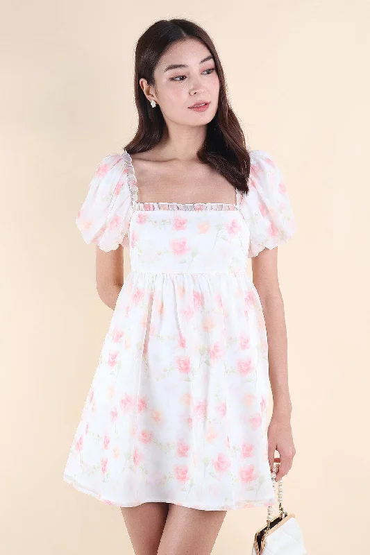 MORA WATERCOLOUR SLEEVE DRESS IN PINK Beach unclassified dresses