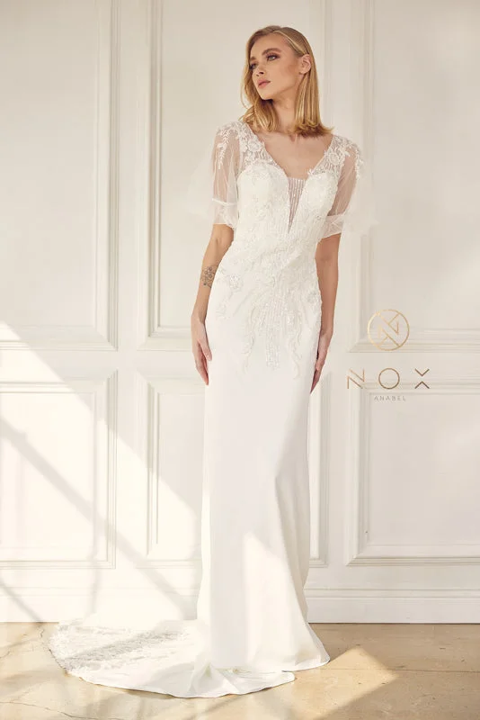 Nox Anabel's Floral Lace Bridal Gown: A Vision of Elegance and Enchantment Discounted floral dresses