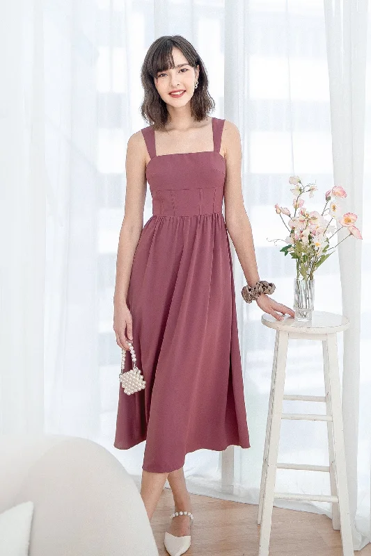 OASIS BUSTIER DRESS IN MAUVE BRICK Unique unclassified dresses