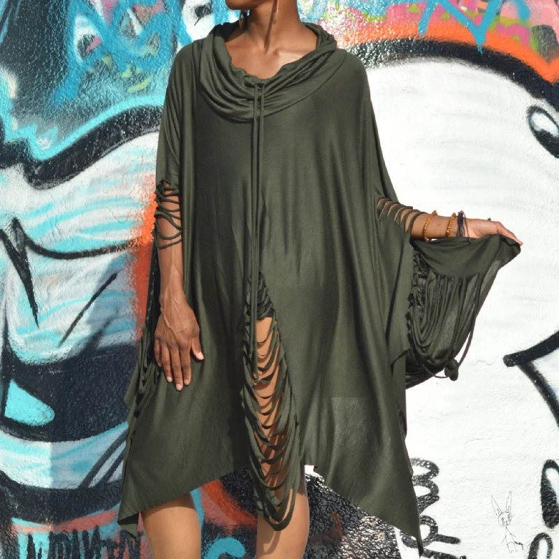 OLIVE GREEN Shutter Dress Set Tiered unclassified dresses