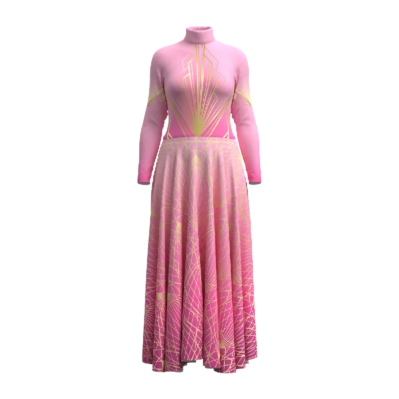 Pink Art Deco Dress Gothic unclassified dresses