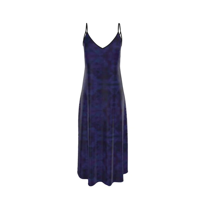 Purple Galaxy Motion Slip Dress with Binding sizes XXS - 7XL Bold pattern unclassified dresses