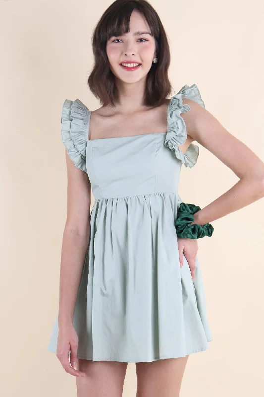 SAMMI ROMPER DRESS IN TEA SAGE Discounted unclassified dresses