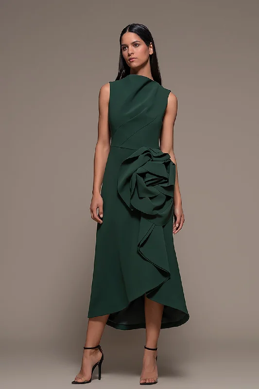 Sleeveless Ruffled Waist Asymmetrical Dress Engagement unclassified dresses