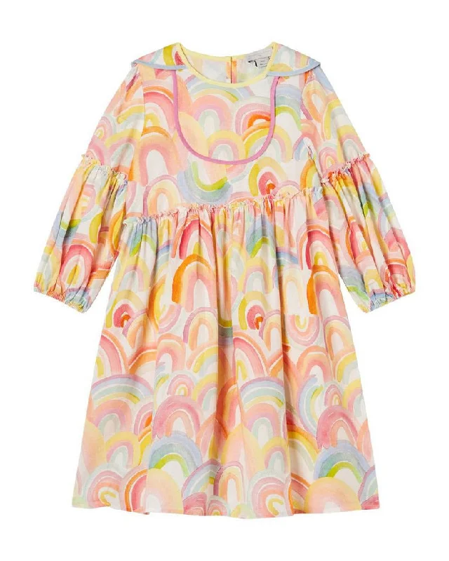 STELLA MCCARTNEY KIDS All Over Rainbow Tencel Dress High-low unclassified dresses