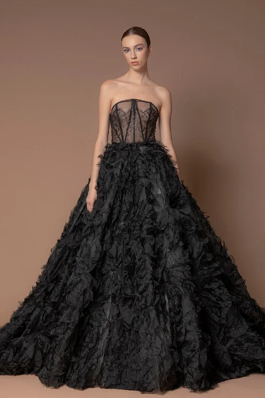 Strapless ball gown with bolero Velvet unclassified dresses