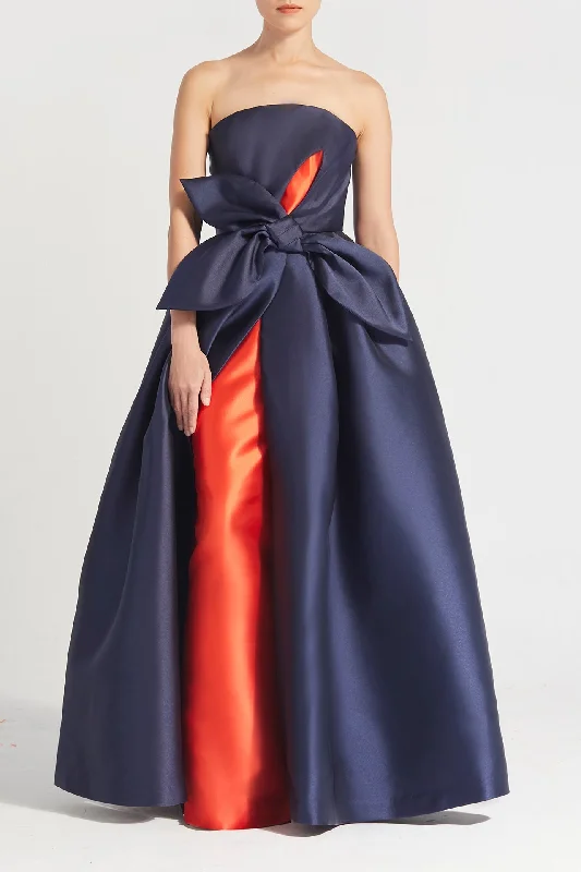 Strapless gown with peekaboo slit bodice Street style unclassified dresses