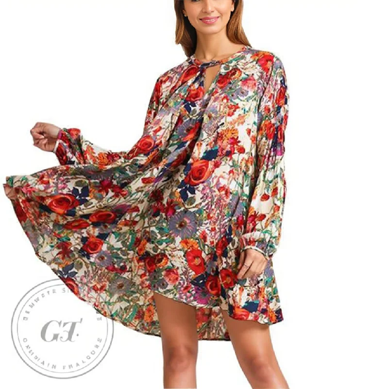 Summer Floral Boho Dress Vacation floral dresses