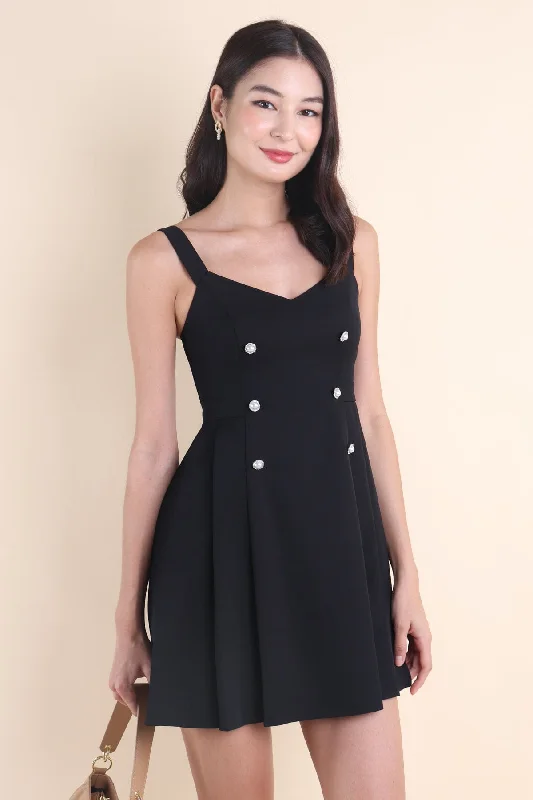 WINDSOR PLEATED DRESS IN BLACK Club unclassified dresses