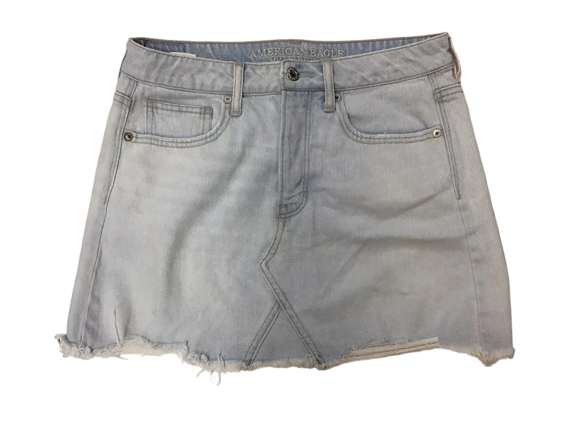 Skirt Mini & Short By American Eagle In Blue Denim, Size: 6 Boho Mini Skirt