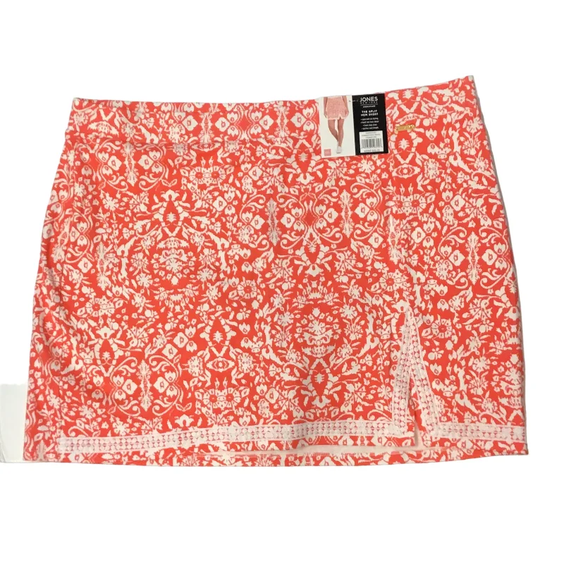 Skirt Mini & Short By Jones New York In Orange & White, Size: Xxl Mini Skirt Look