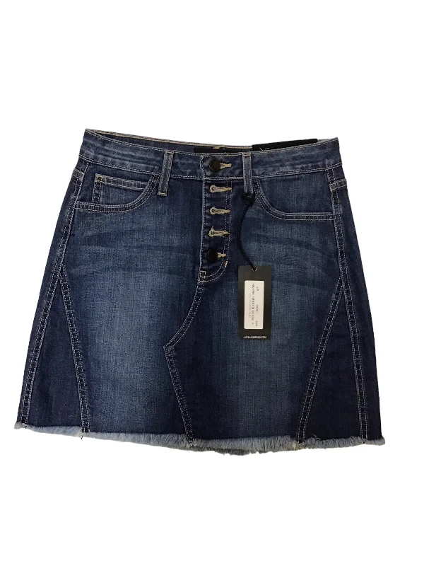 Skirt Mini & Short By Just Black In Blue Denim, Size: S Stylish Mini Skirt