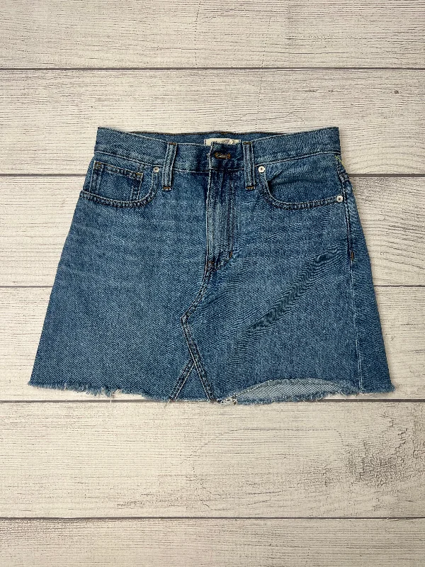 Skirt Mini & Short By Madewell In Denim, Size: 2 Wrap Mini Skirt