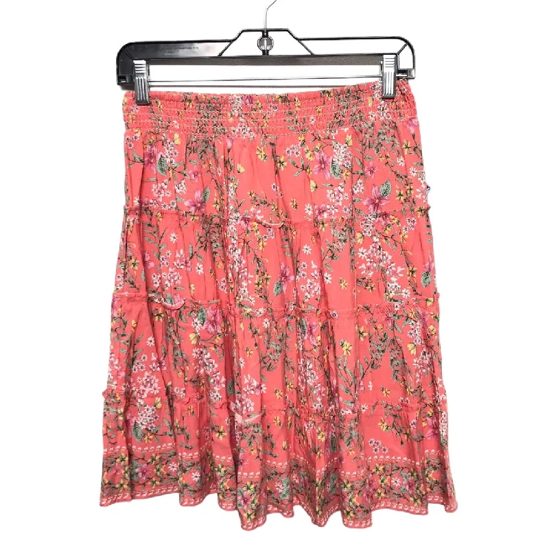 Skirt Mini & Short By Max Studio In Floral Print, Size: S Vintage Pleated Skirt